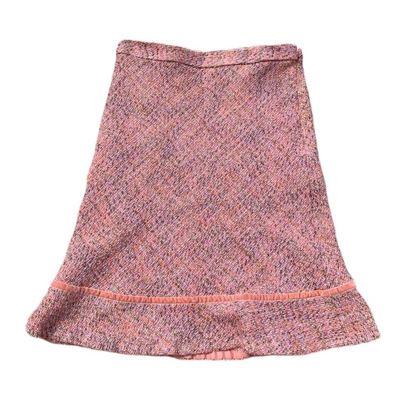 💙 GAP Tweed Skirt Size 4 Pink and Cream - Picture 1 of 6